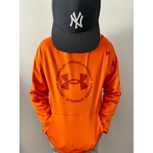 Under Armour Sweatshirt Hoodie Children Boys Orange Size Small